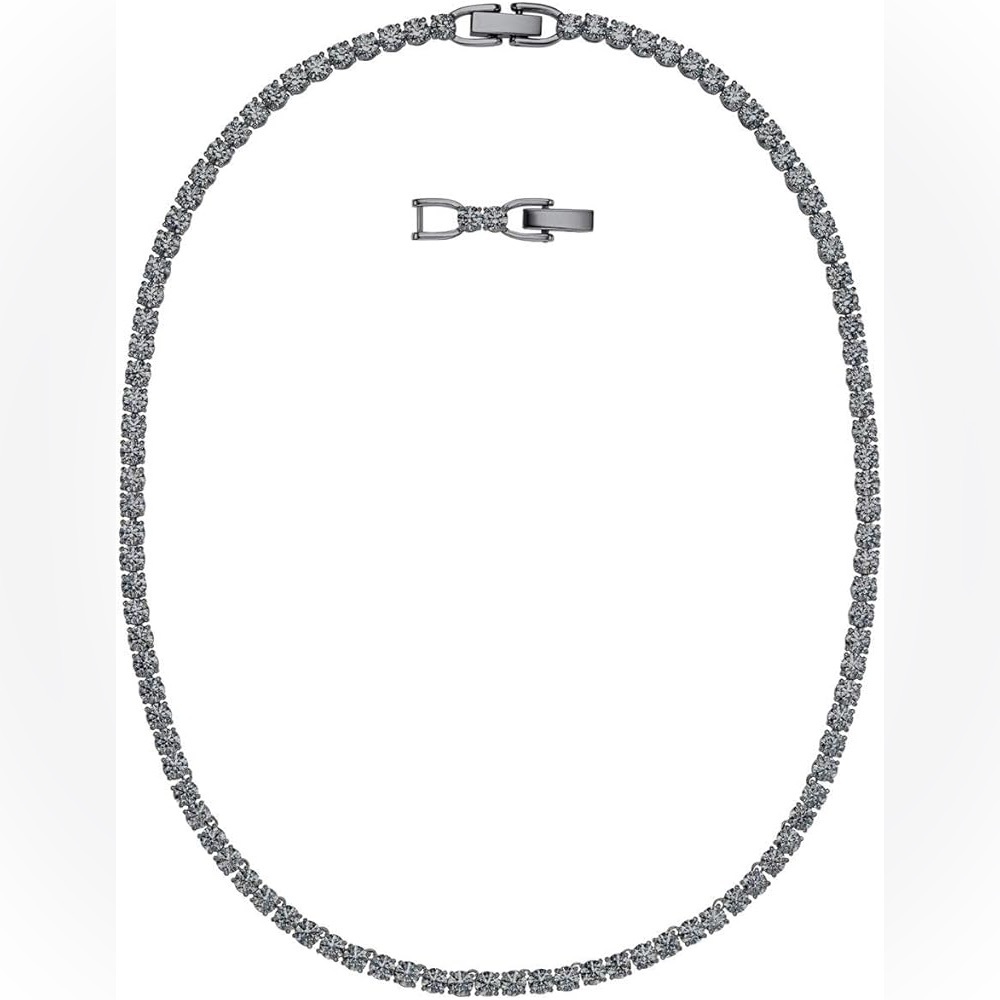 Swarovski Tennis Deluxe All-Around Necklace in a black